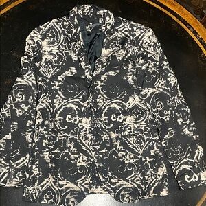 John Varvatos Black and white Patterned Blazer